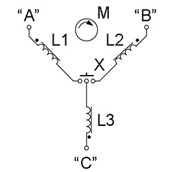 Схема электрическая принципиальная фазоуказателя ЭИ5001